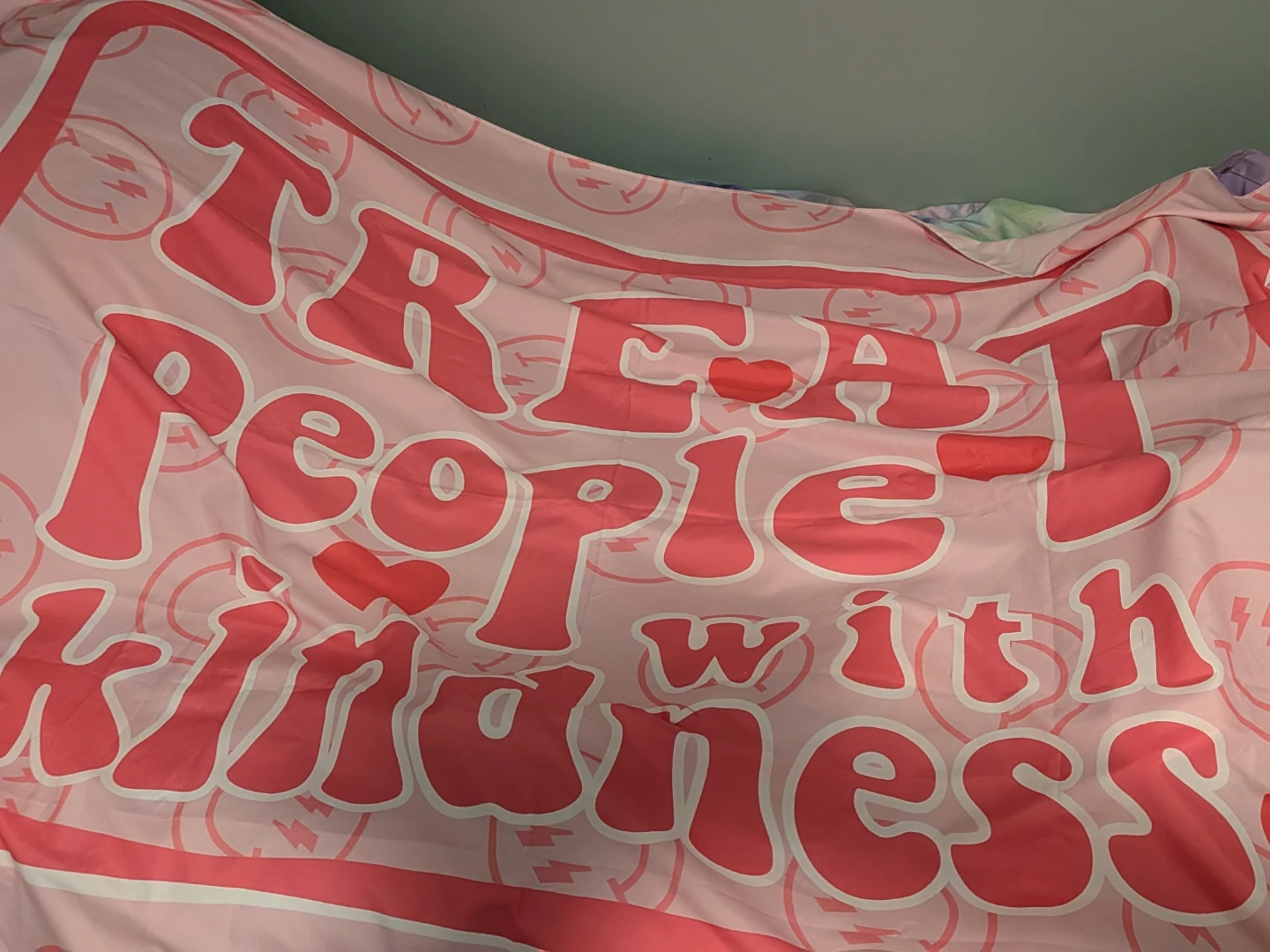 Pink "Treat People With Kindness" Banner 🥕