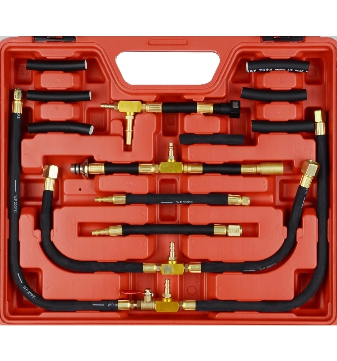 Fuel Injection Pressure Tester Kit | 0-140 PSI Dual Dial - photo 4