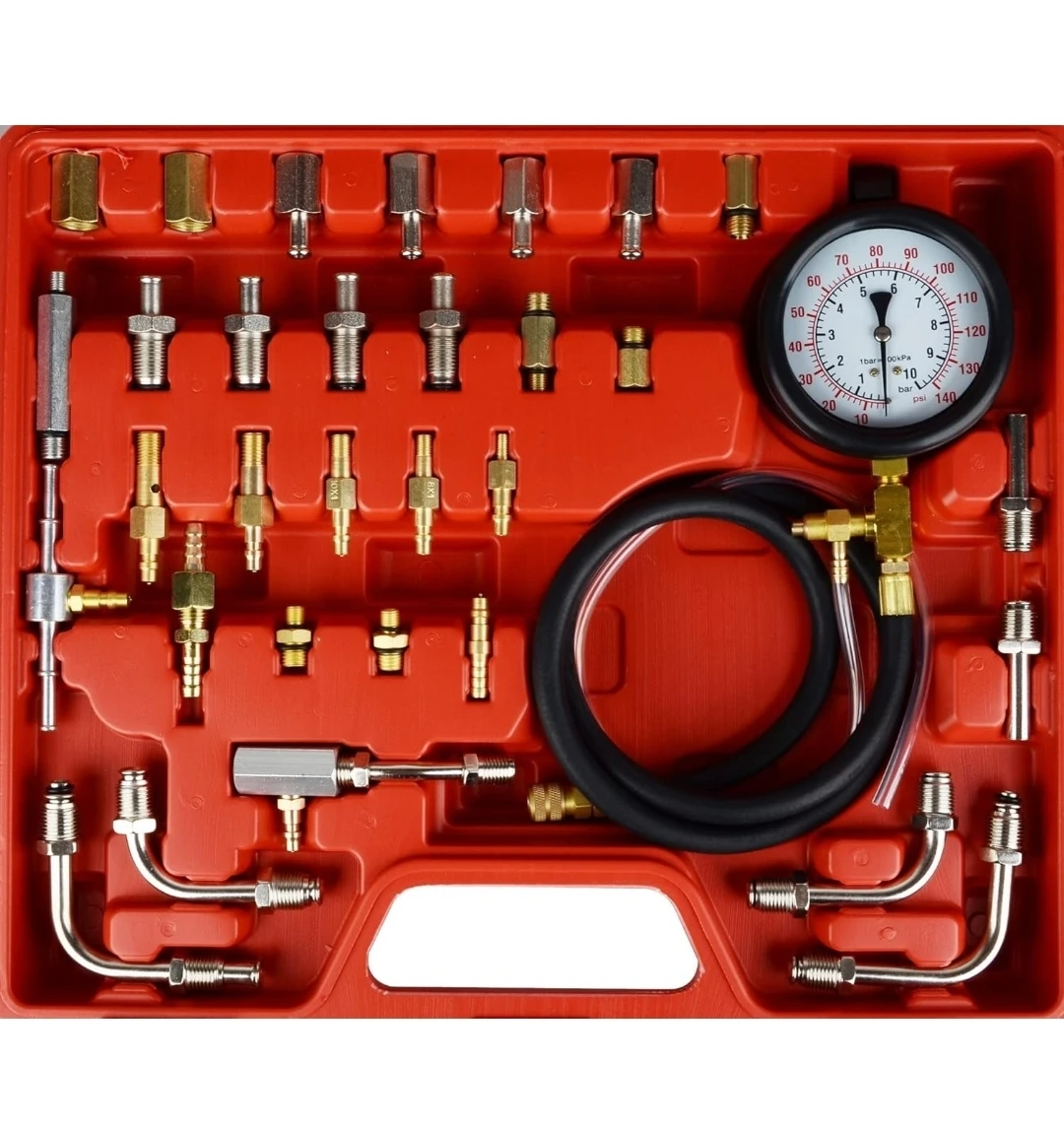 Fuel Injection Pressure Tester Kit | 0-140 PSI Dual Dial - photo 5