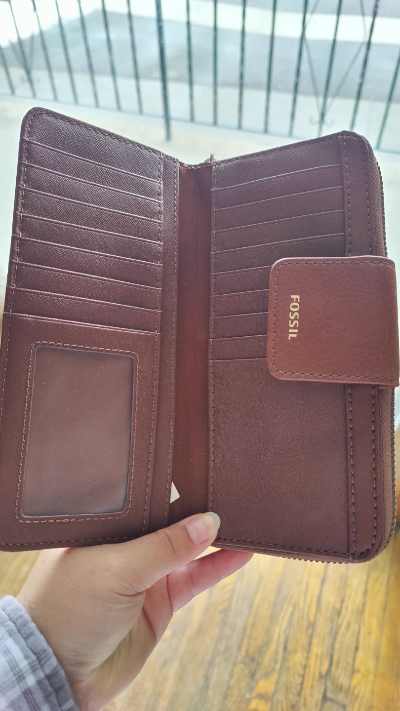 Fossil Medium Zip Clutch Wallet - Brown - photo 2