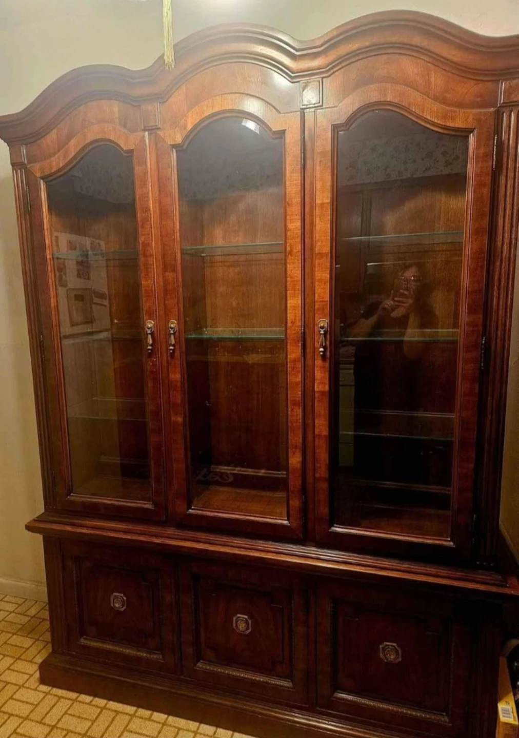 Wooden China Cabinet with Glass Doors - photo 3