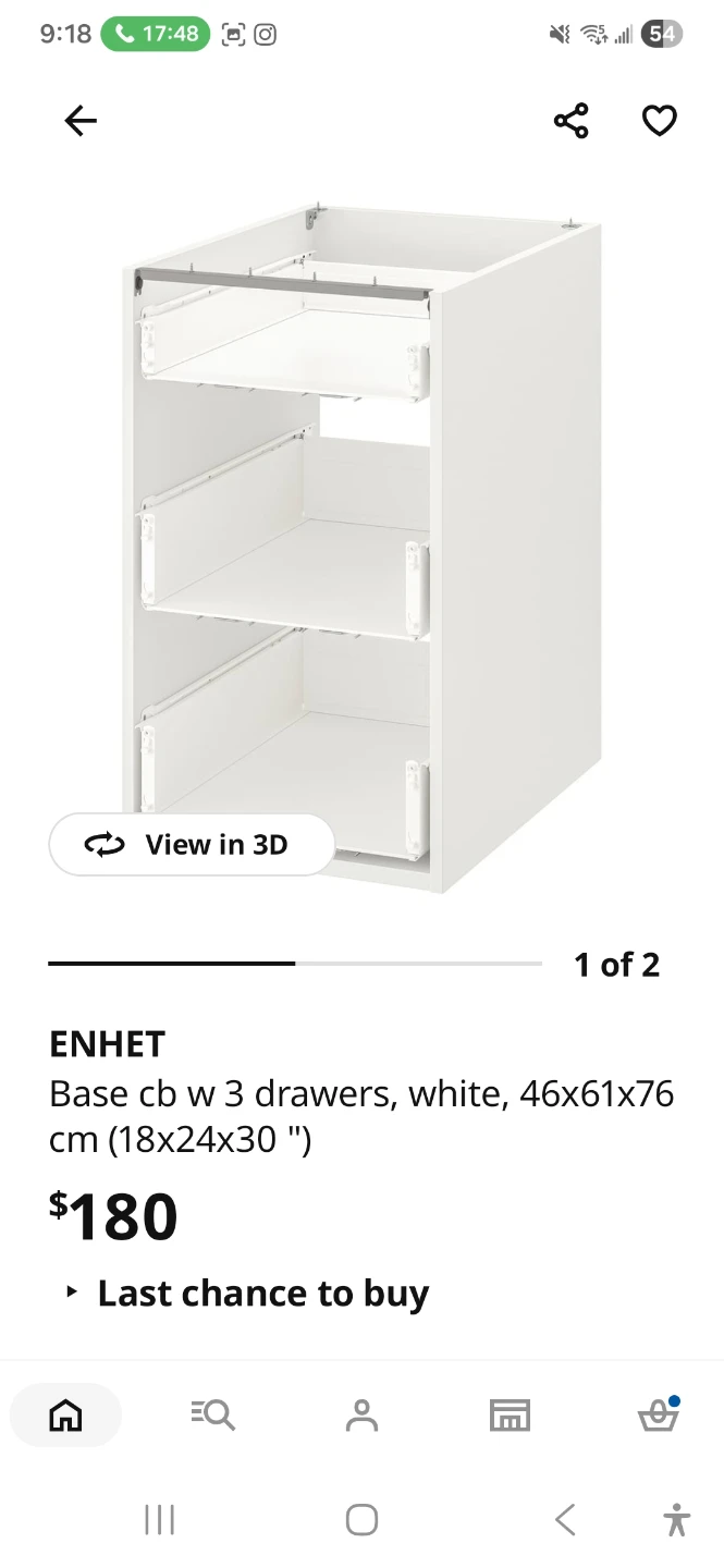 IKEA ENHET Base cabinet with 3 drawers - photo 3