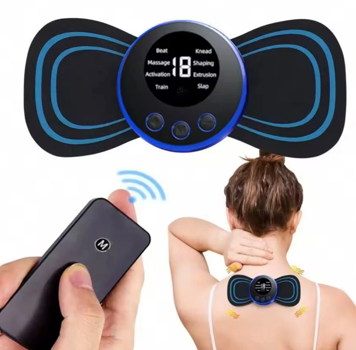 Mini Electric Massager with Remote Control