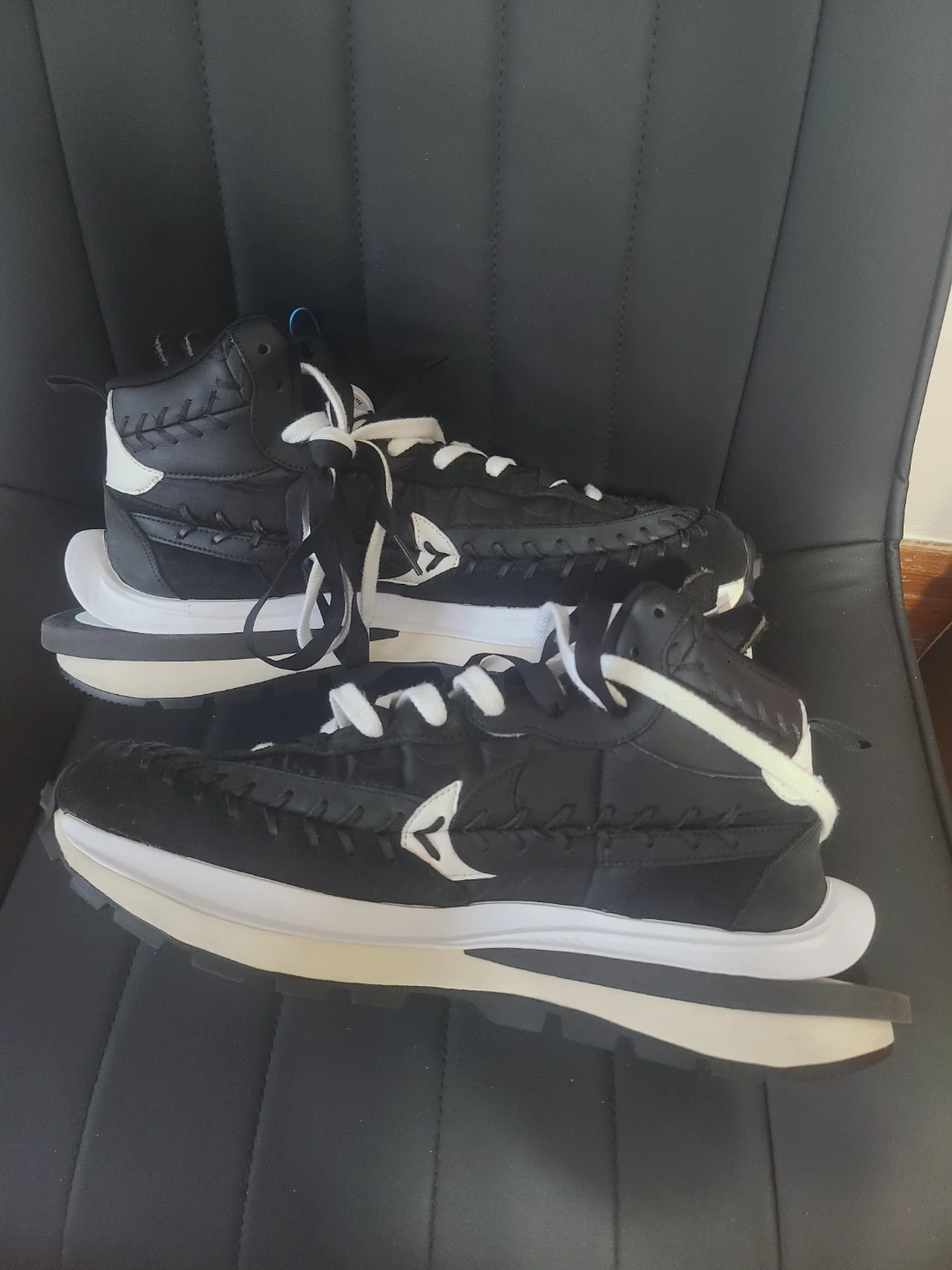 Nike x Sacai x Jean Paul Gaultier Vaporwaffle "Black" size 11.5 - photo 2