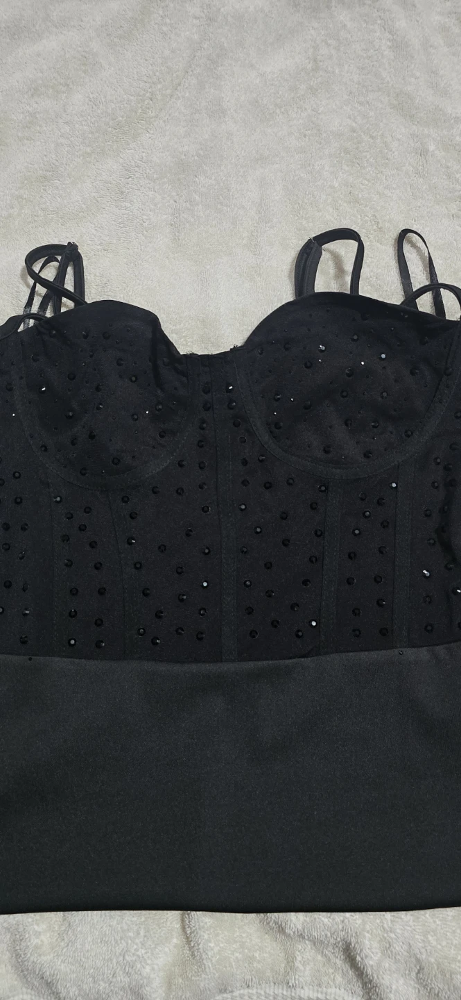 Black Embellished Mini Dress - photo 5