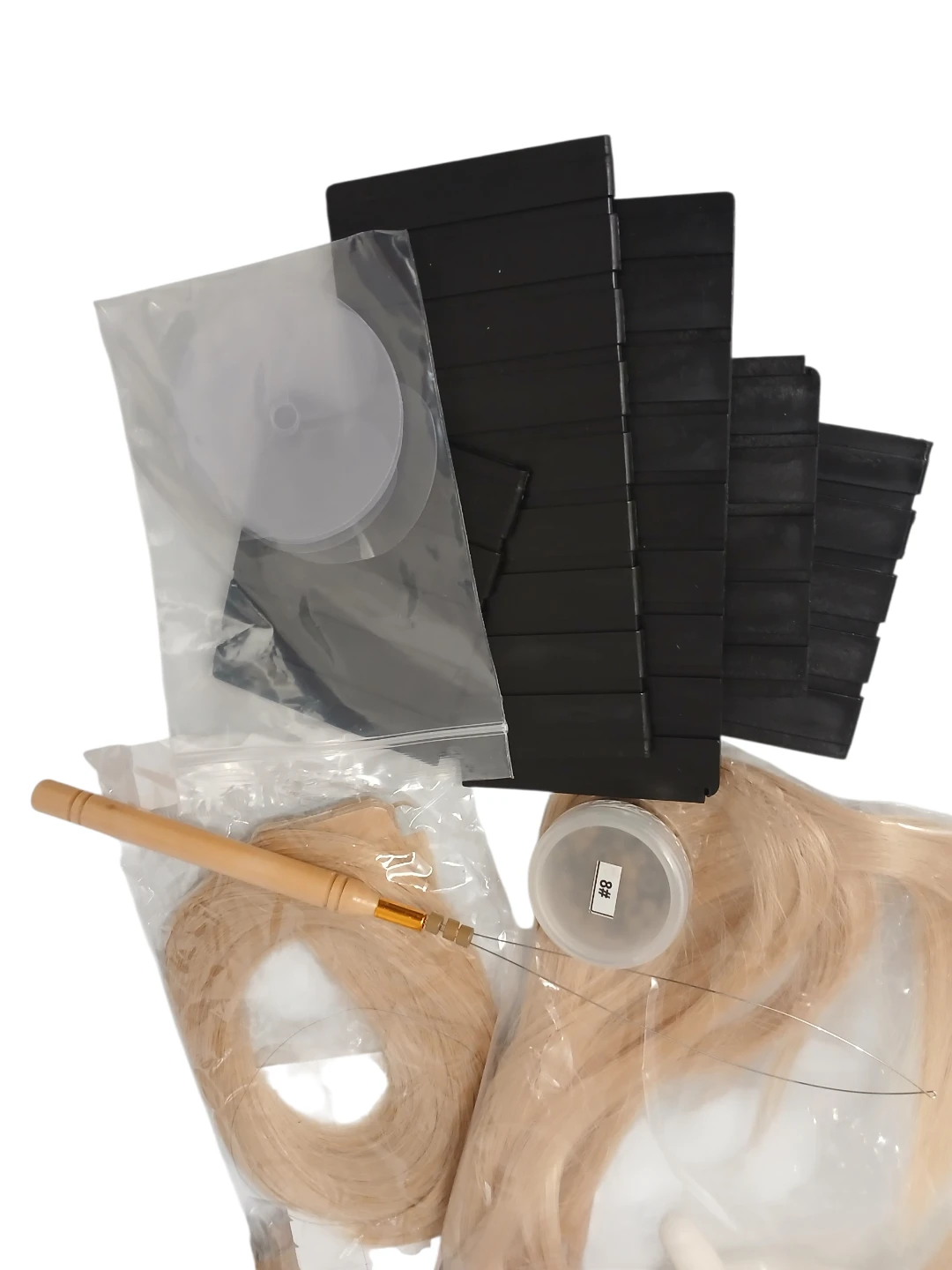 Professional Hair Extension Kit with Mannequin Head and Tools - photo 5