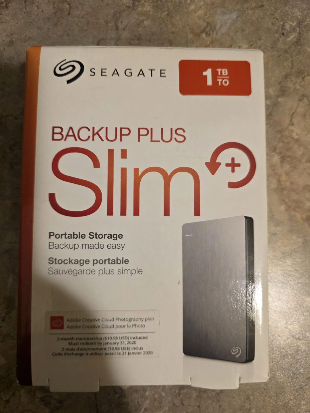 Seagate Backup Plus Slim Portable External Hard Drive 1TB