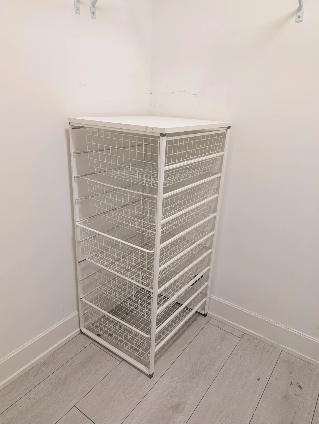 White Wire Storage Unit with Drawers - MOVING SALE - photo 2