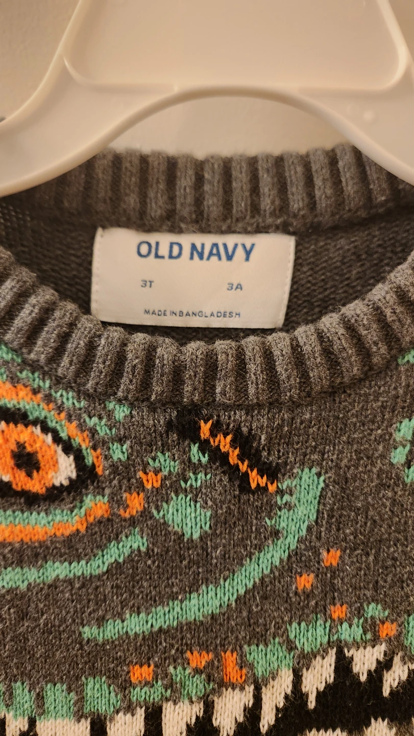 Old Navy Kids Dinosaur Sweater Size 3T - photo 3