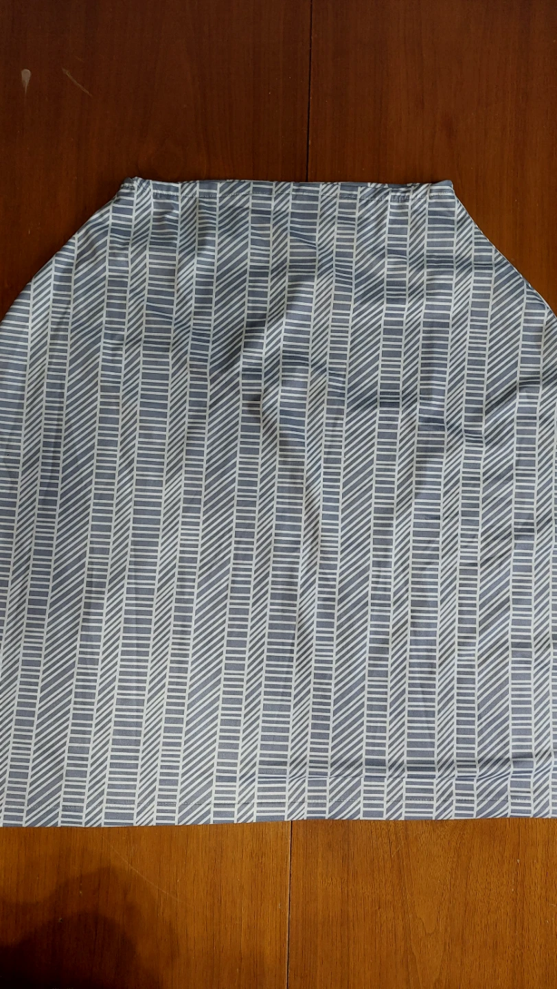 Nursing Cover Set - Blue Watercolor & Grey Herringbone - photo 3