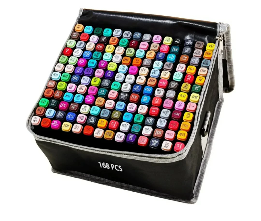 168 Piece Marker Set with Carrying Case