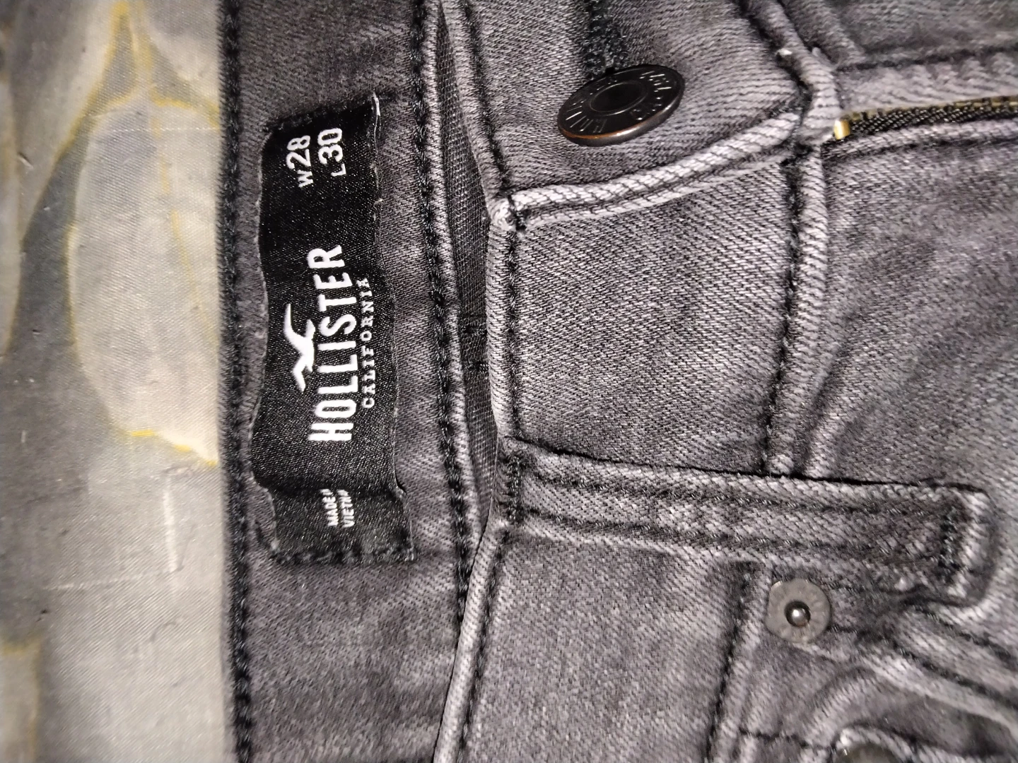 Hollister women Jeans W28 L30 Grey Distressed - photo 3