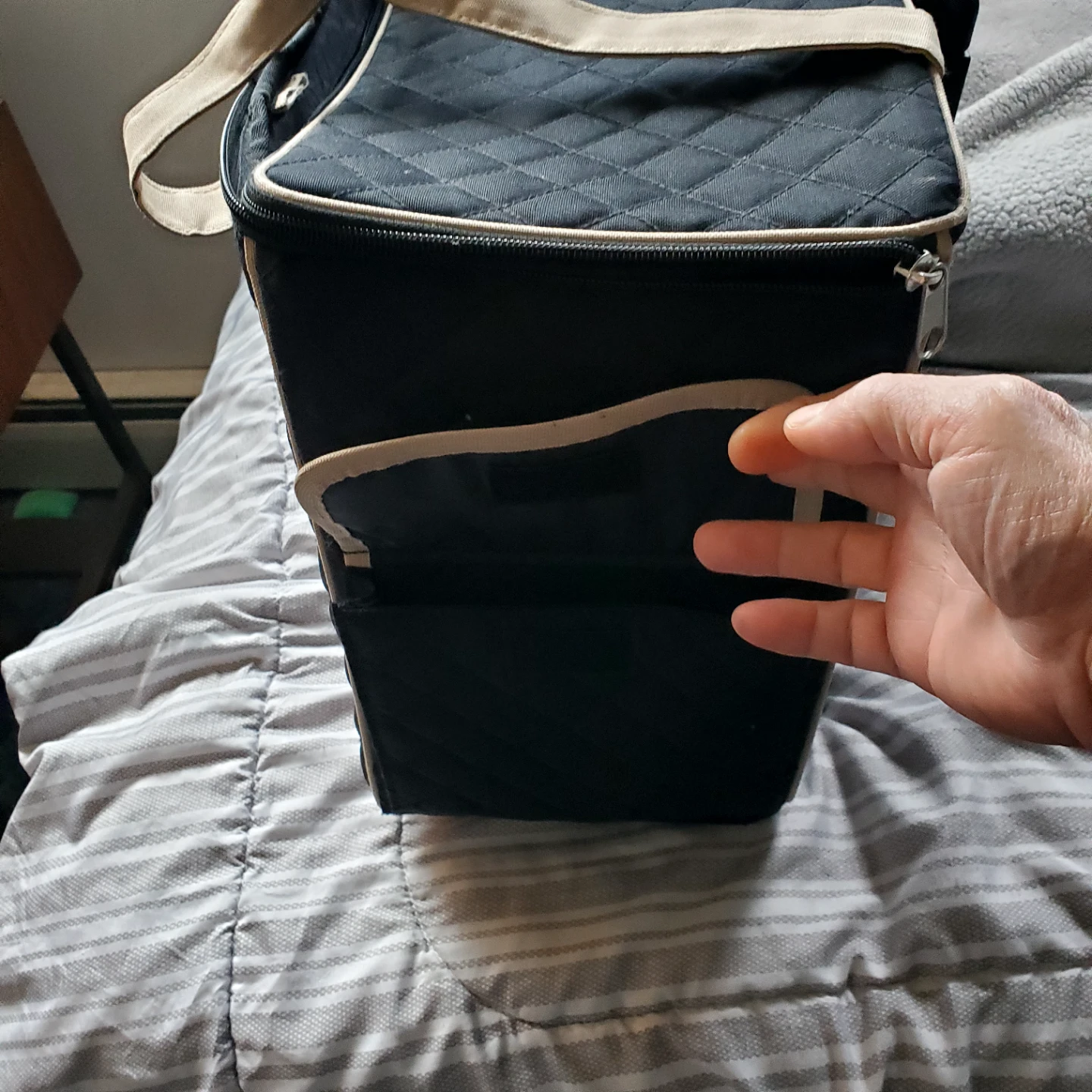 Black Rolling Craft Bag with Multiple Compartments - photo 4