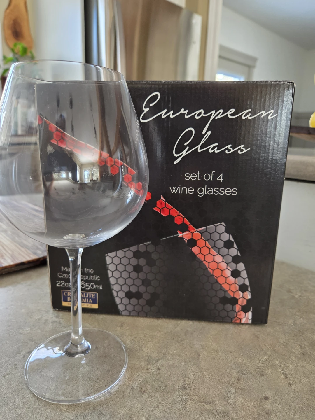 Crystalite Bohemia European Glass Wine Glasses (Set of 4) - photo 2