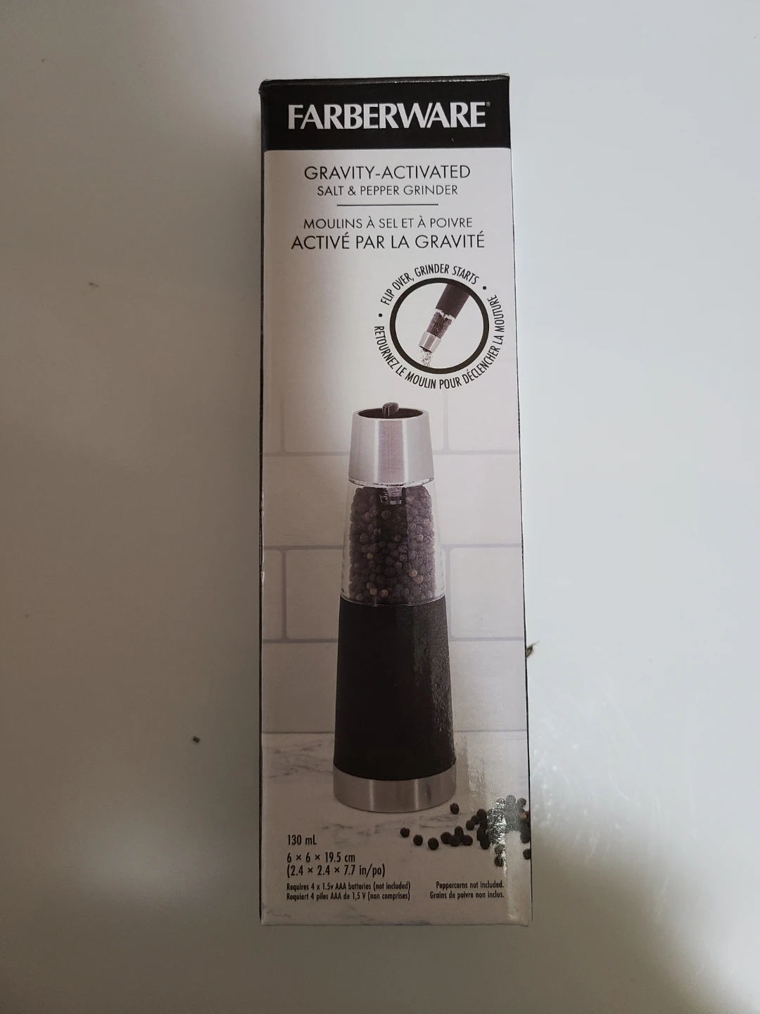 Farberware Gravity-Activated Salt & Pepper Grinder