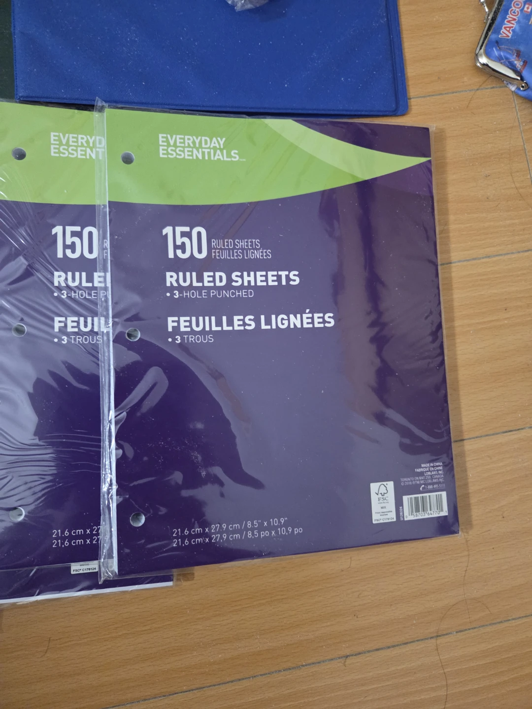 2 binders, 6 pack dividers, plastics and 4 packs lined paper - photo 2