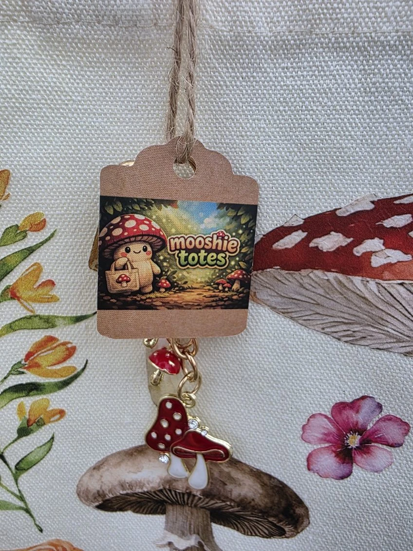 Mooshie Totes Canvas Tote Bag - Mushroom Print - photo 2
