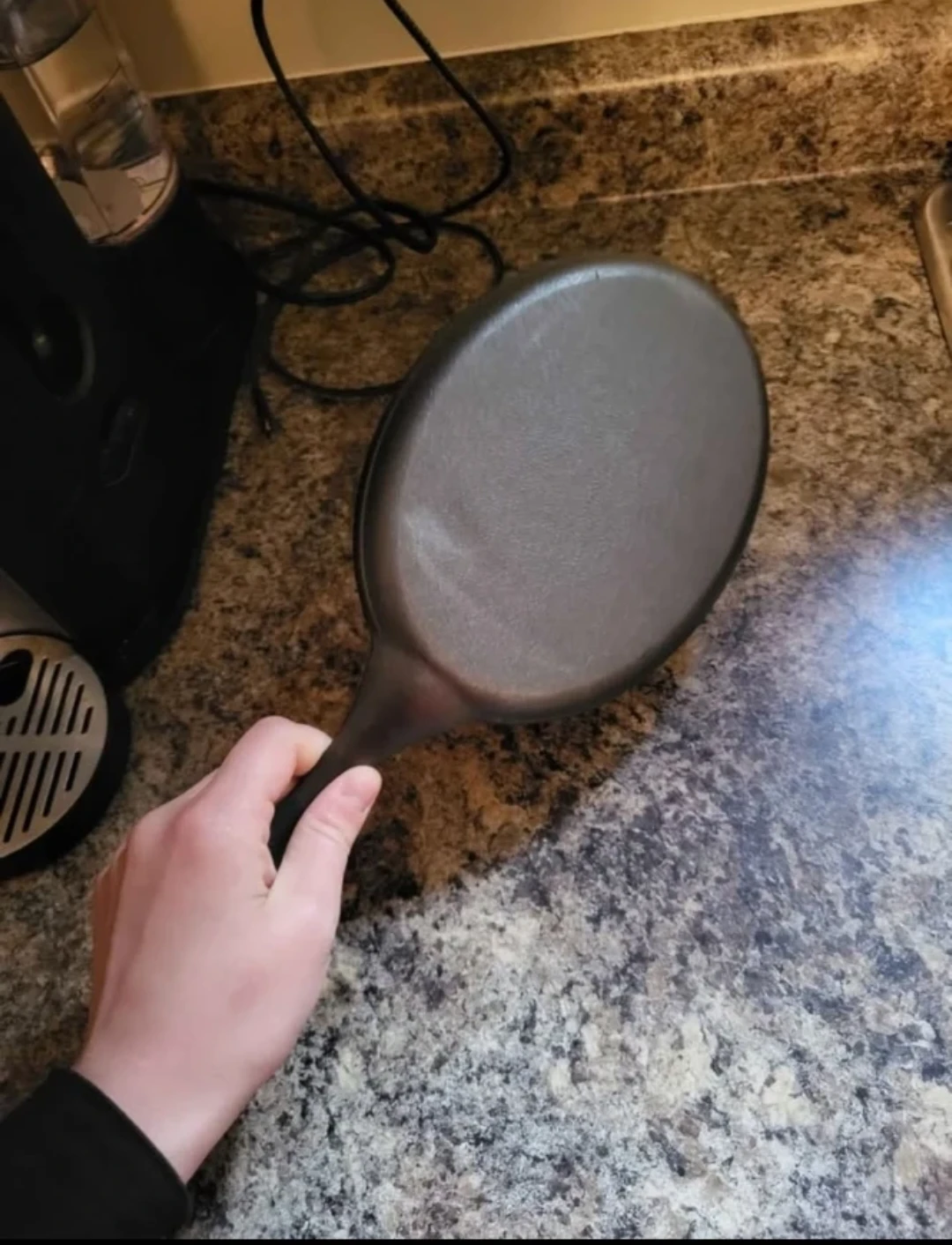 Red stovetop sandwich maker and small cast iron pan - photo 4