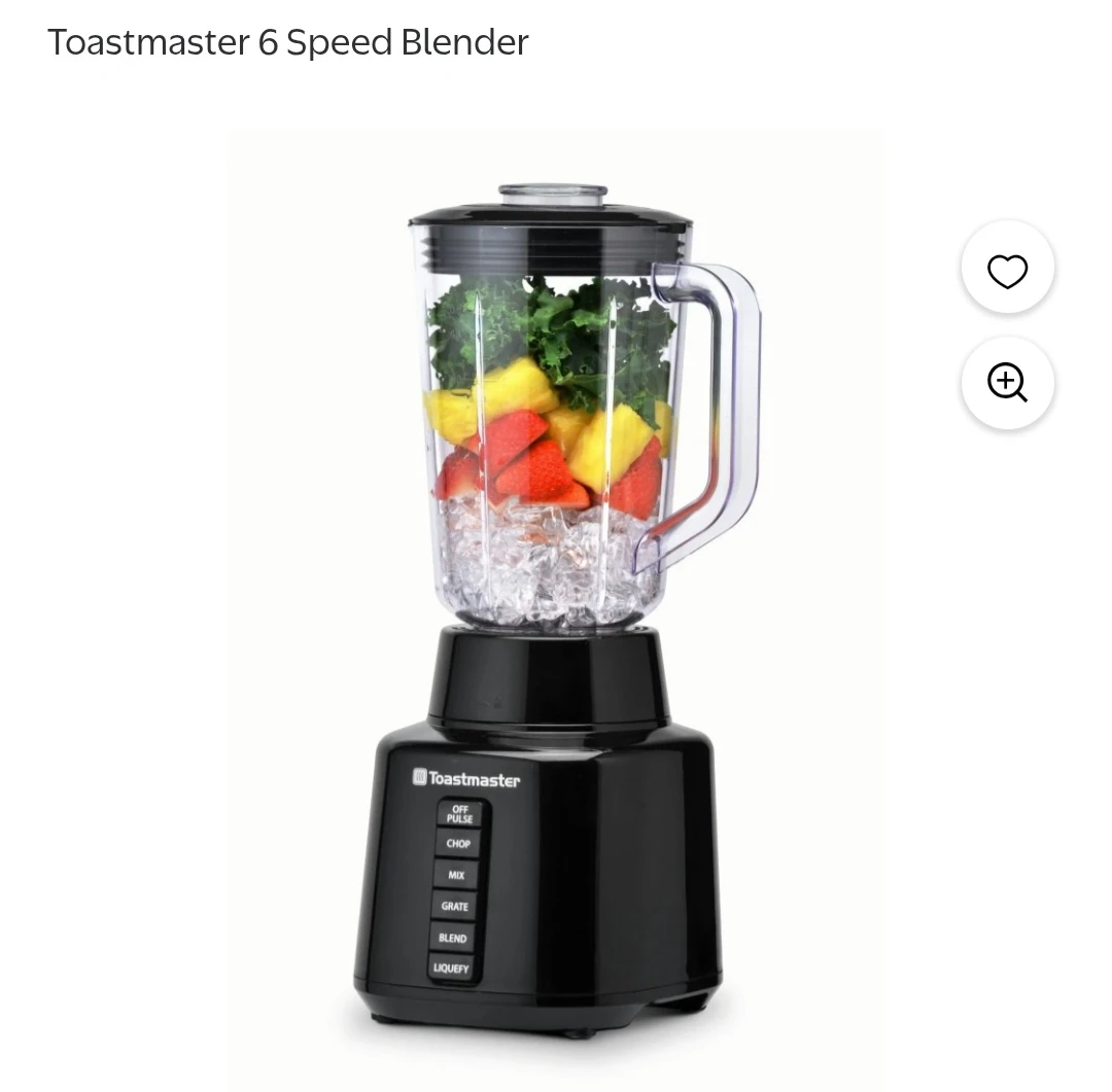 Toastmaster 6-Speed Blender - Black