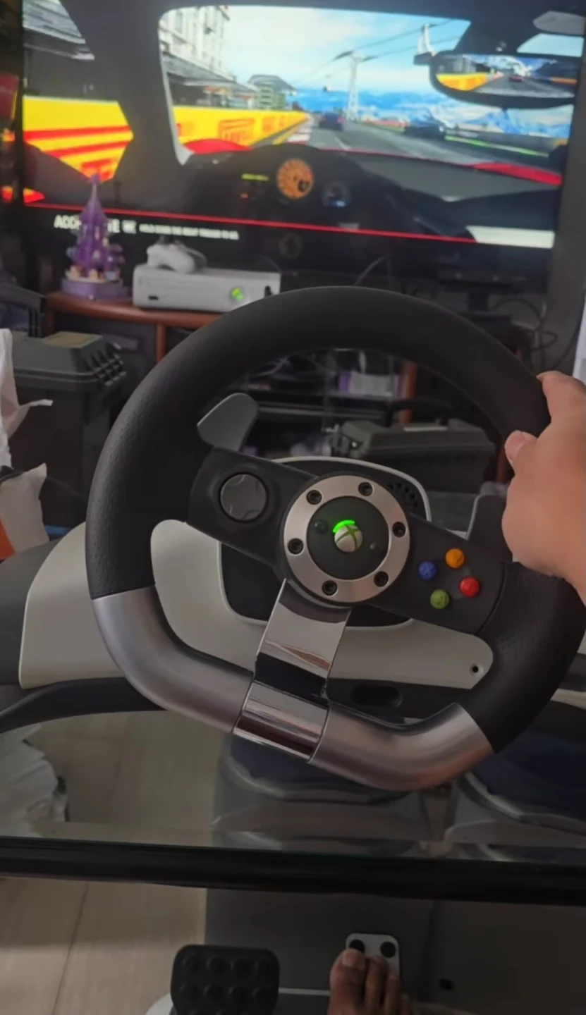 Official Microsoft Xbox 360 Wireless Racing Wheel & Games $10+