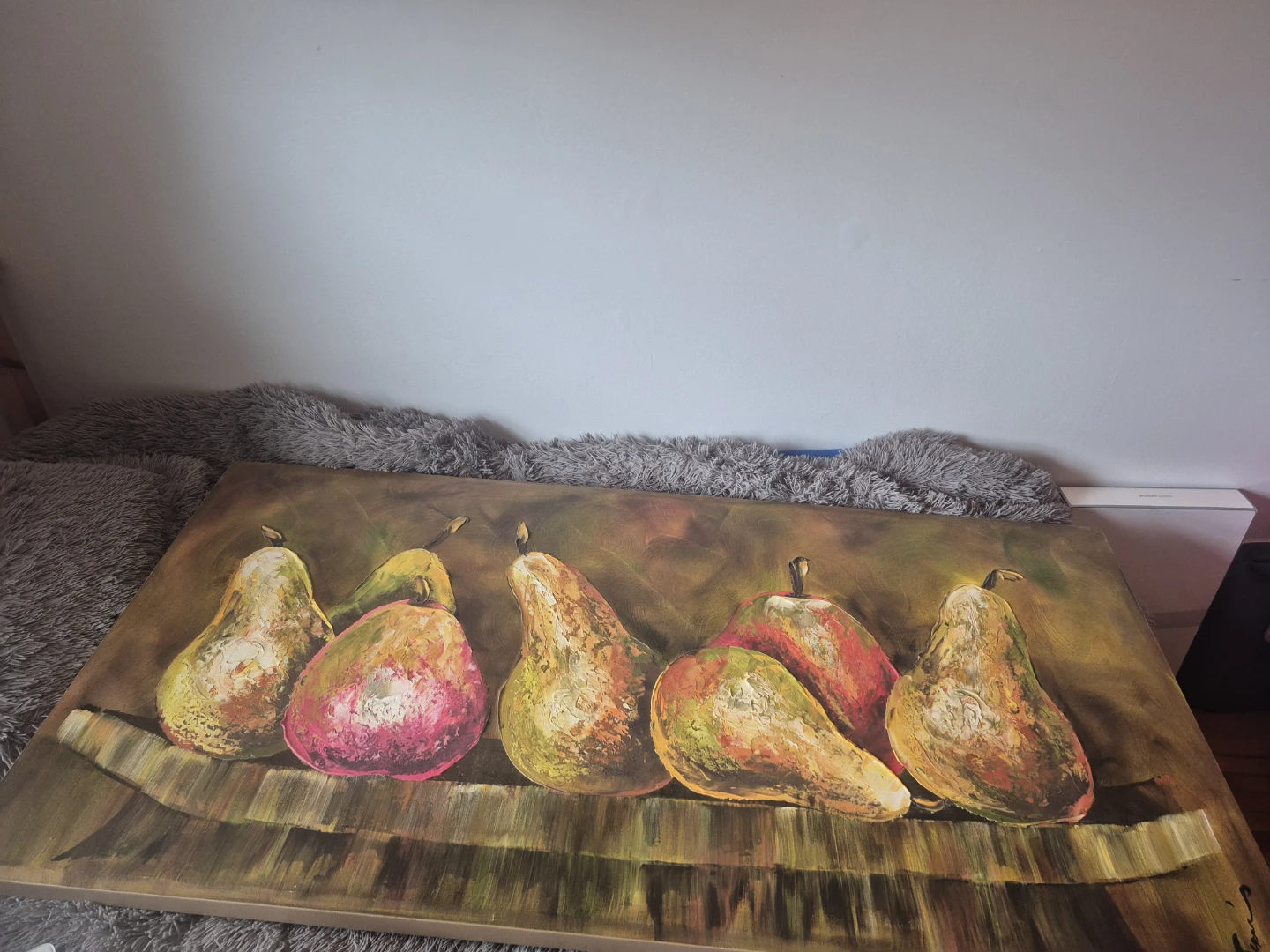 Textured Pear Still Life Painting