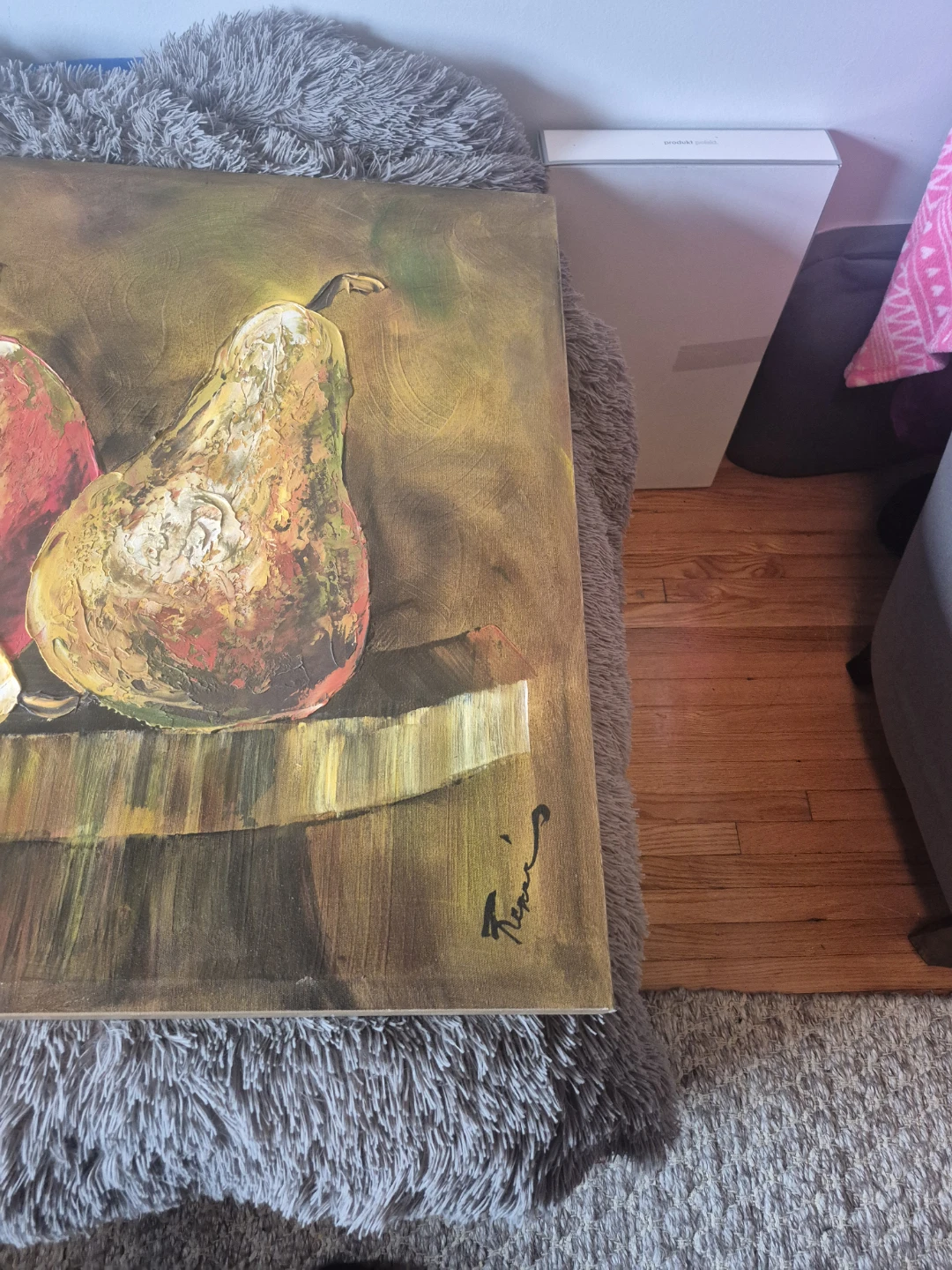 Textured Pear Still Life Painting - photo 3