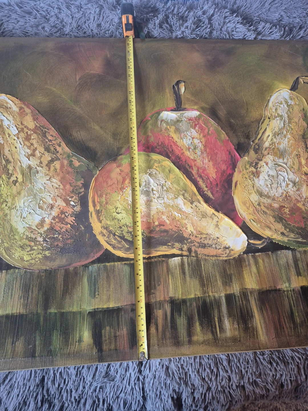 Textured Pear Still Life Painting - photo 5