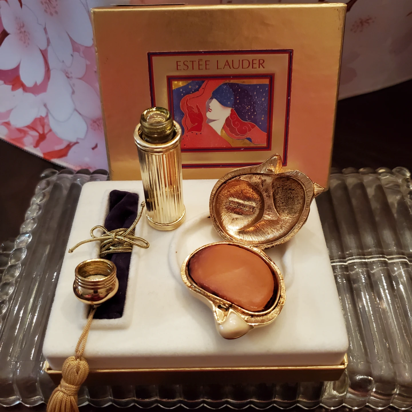 Estée Lauder & Mackie EDP Cream & Oil 14k Gold Plate - photo 2