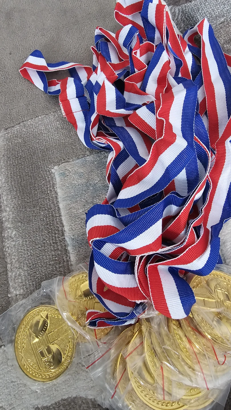 Football Medals with Red, White, and Blue Ribbons - photo 2
