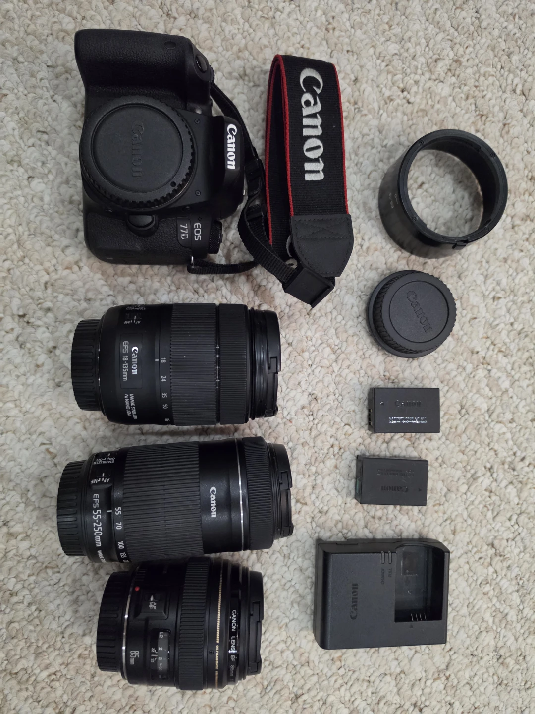 Canon EOS 77D DSLR Camera Kit with 3 Lenses