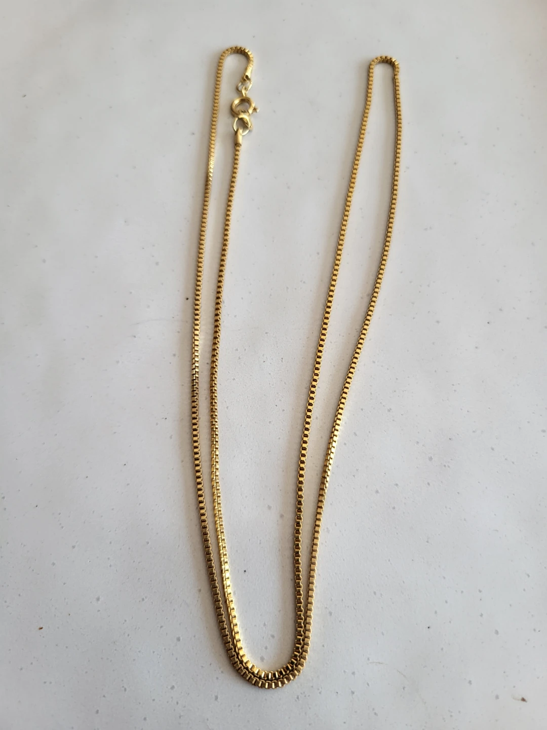 Gold Plated Box Chain Necklace