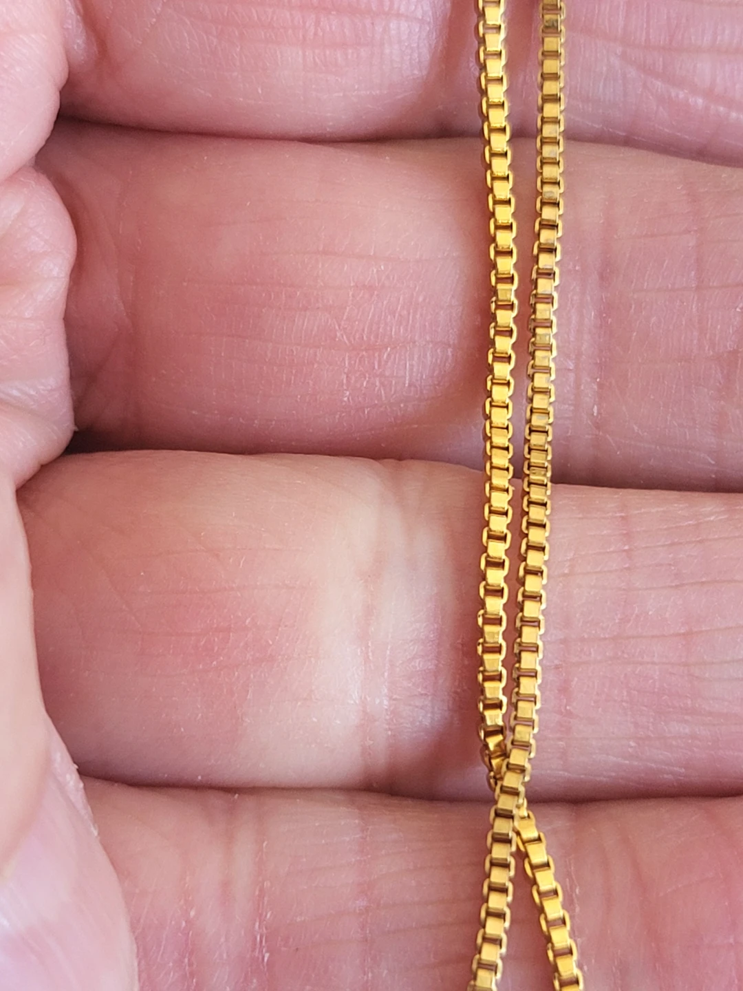 Gold Plated Box Chain Necklace - photo 2