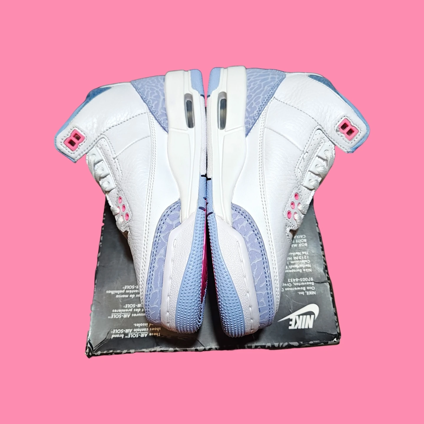🚺3.5Y US—Air Jordan 3 Retro GS 2025 [PINK GLOW–COBALT BLISS] - photo 3