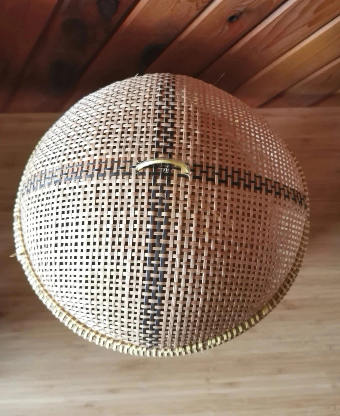 Vintage Handwoven Bamboo Basket w/ Lid - photo 2
