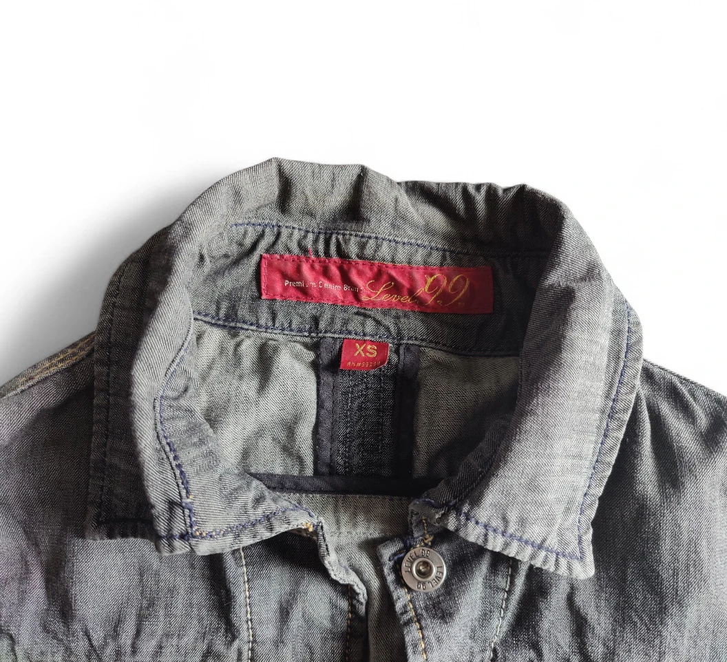 Women's Level 99 Washed Faded Denim Jacket – Size XS – Stretch - photo 3