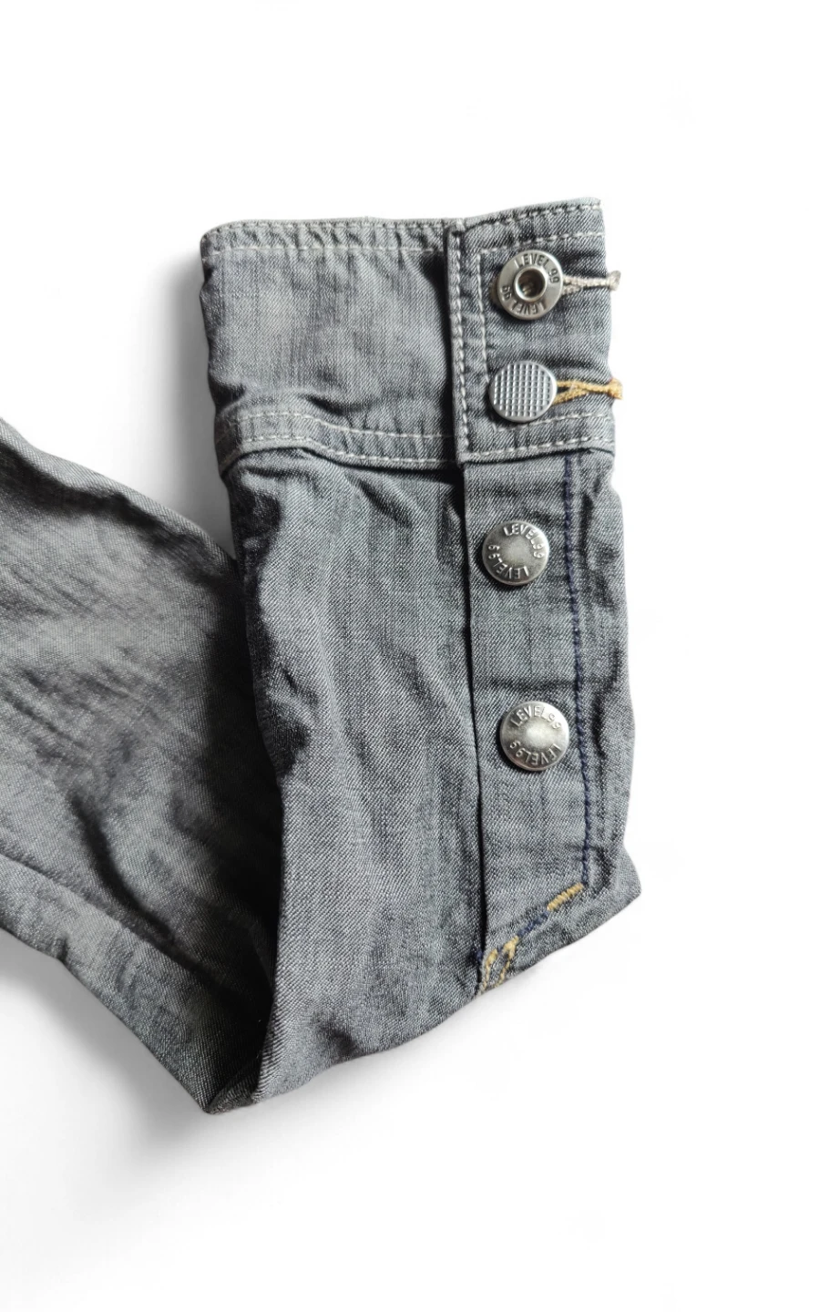 Women's Level 99 Washed Faded Denim Jacket – Size XS – Stretch - photo 5