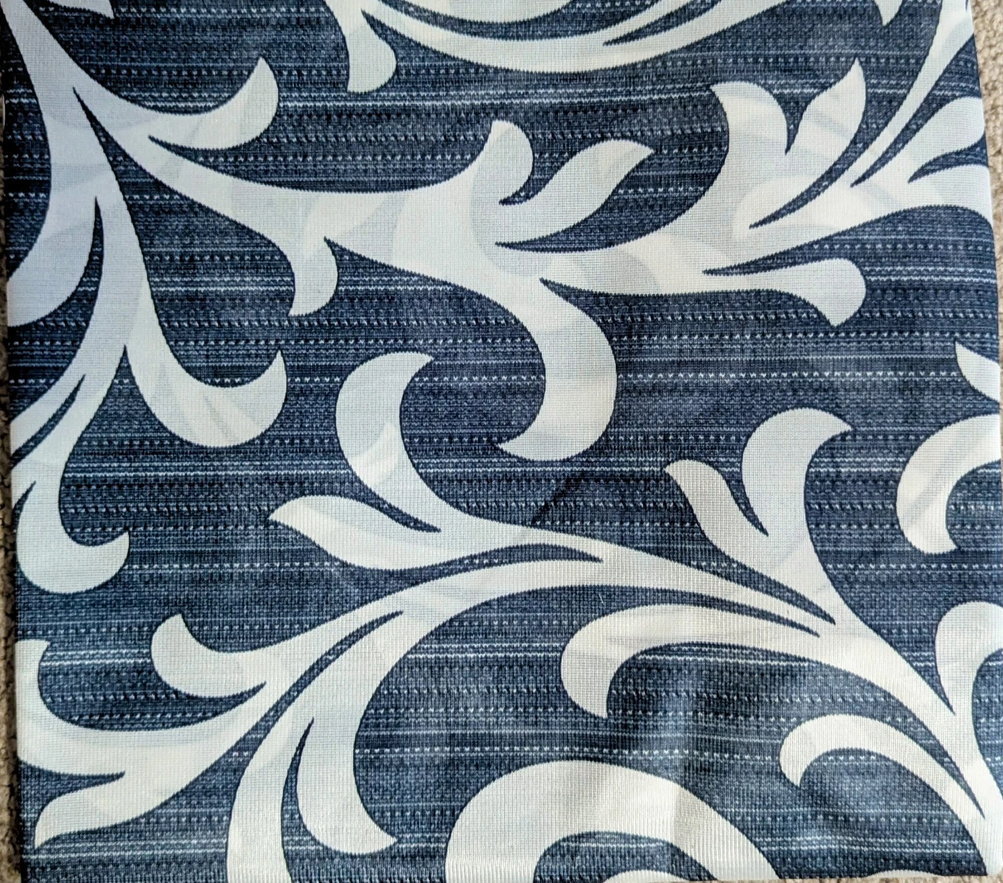 3 Blue and White Floral Curtains