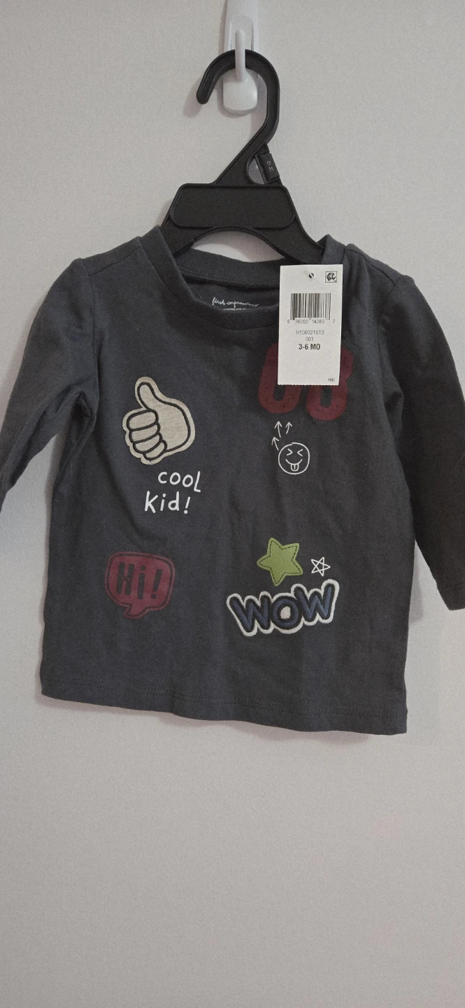 New! First Impressions Baby Boys' Long Sleeve Shirt 3-6M