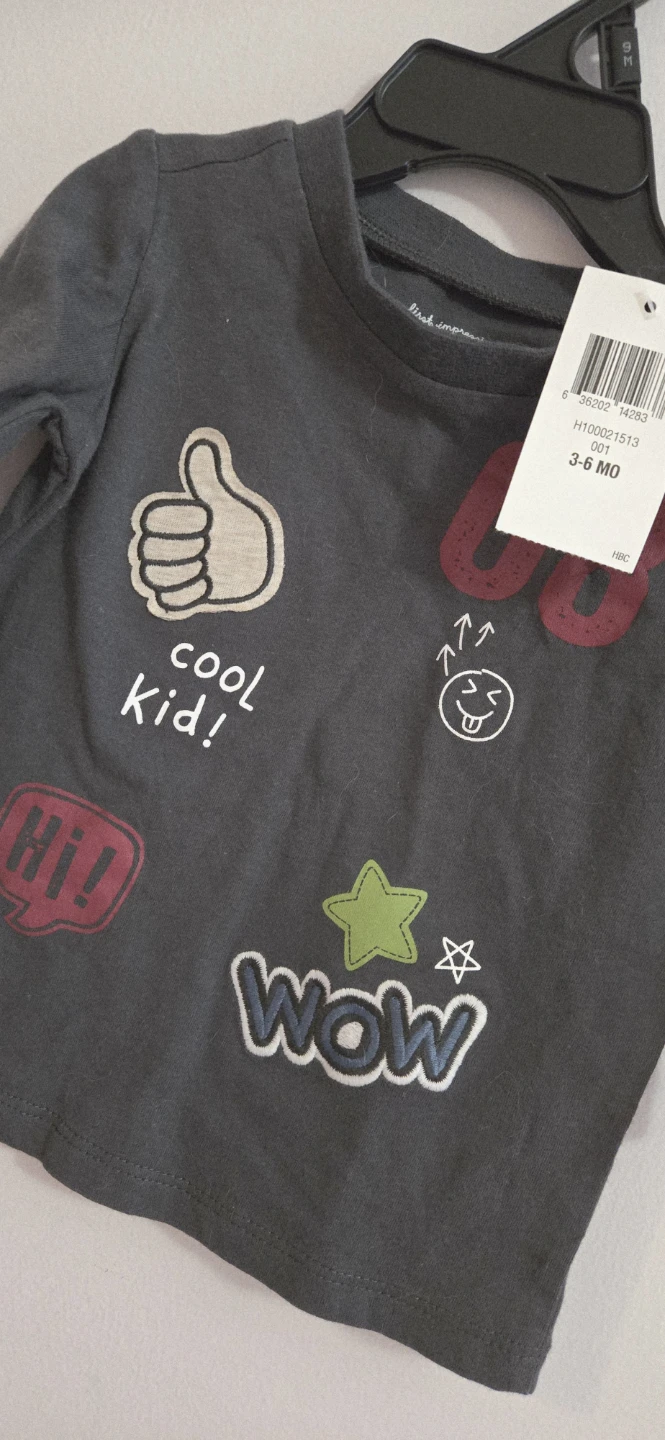 New! First Impressions Baby Boys' Long Sleeve Shirt 3-6M - photo 3