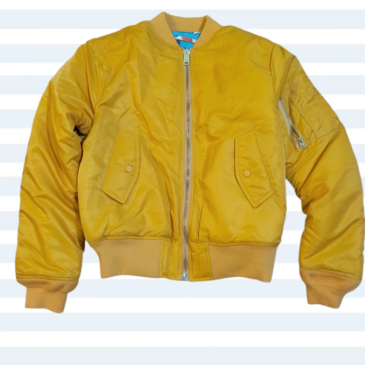 Mifland Yellow Bomber Jacket Size M