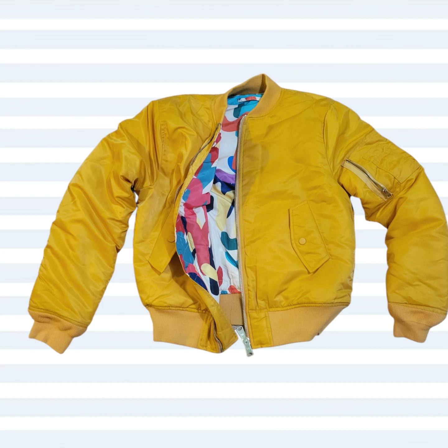 Mifland Yellow Bomber Jacket Size M - photo 4