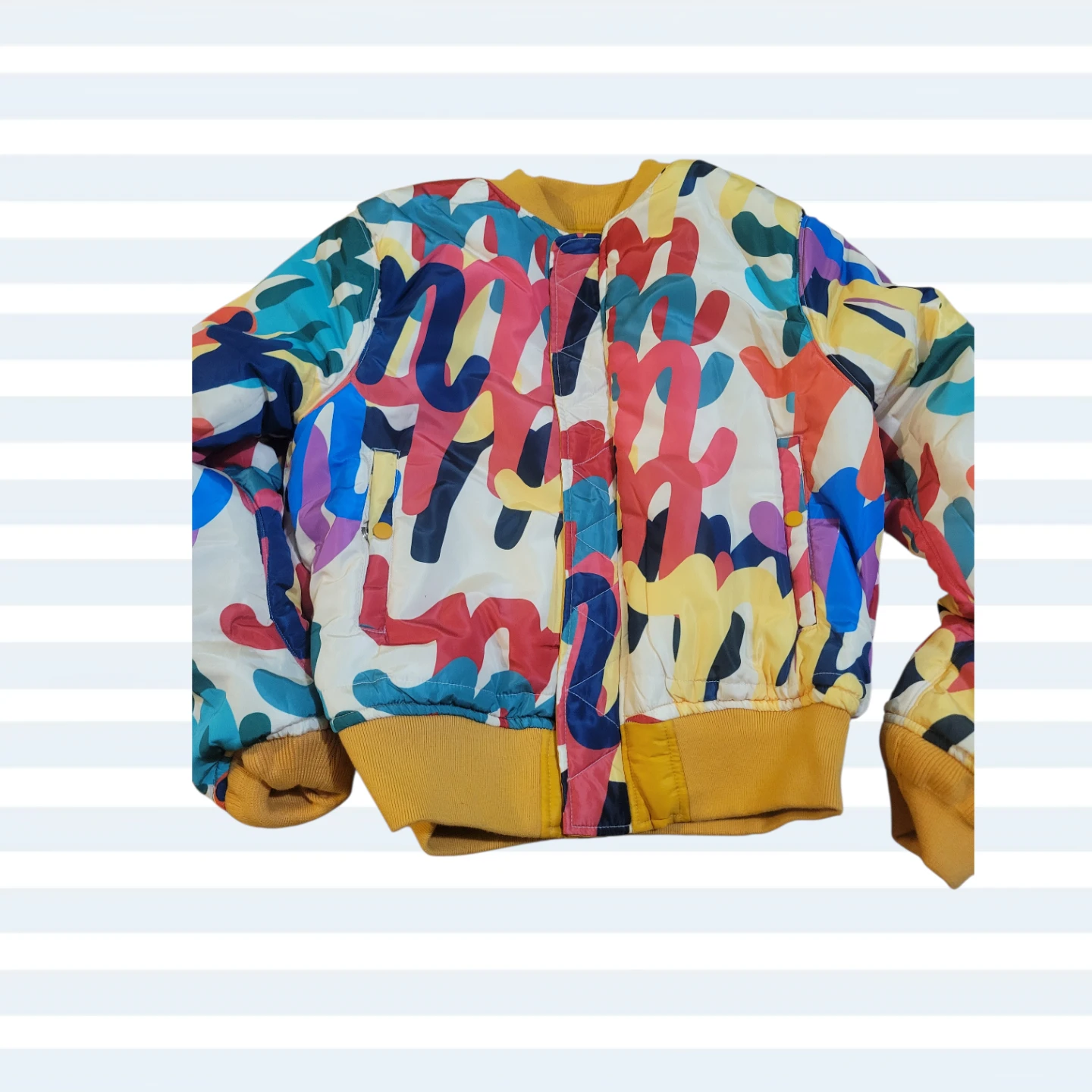 Mifland Yellow Bomber Jacket Size M - photo 5
