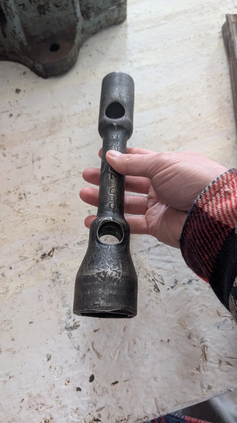 Vintage Double Ended Lug wrench Tool for heavy trucks