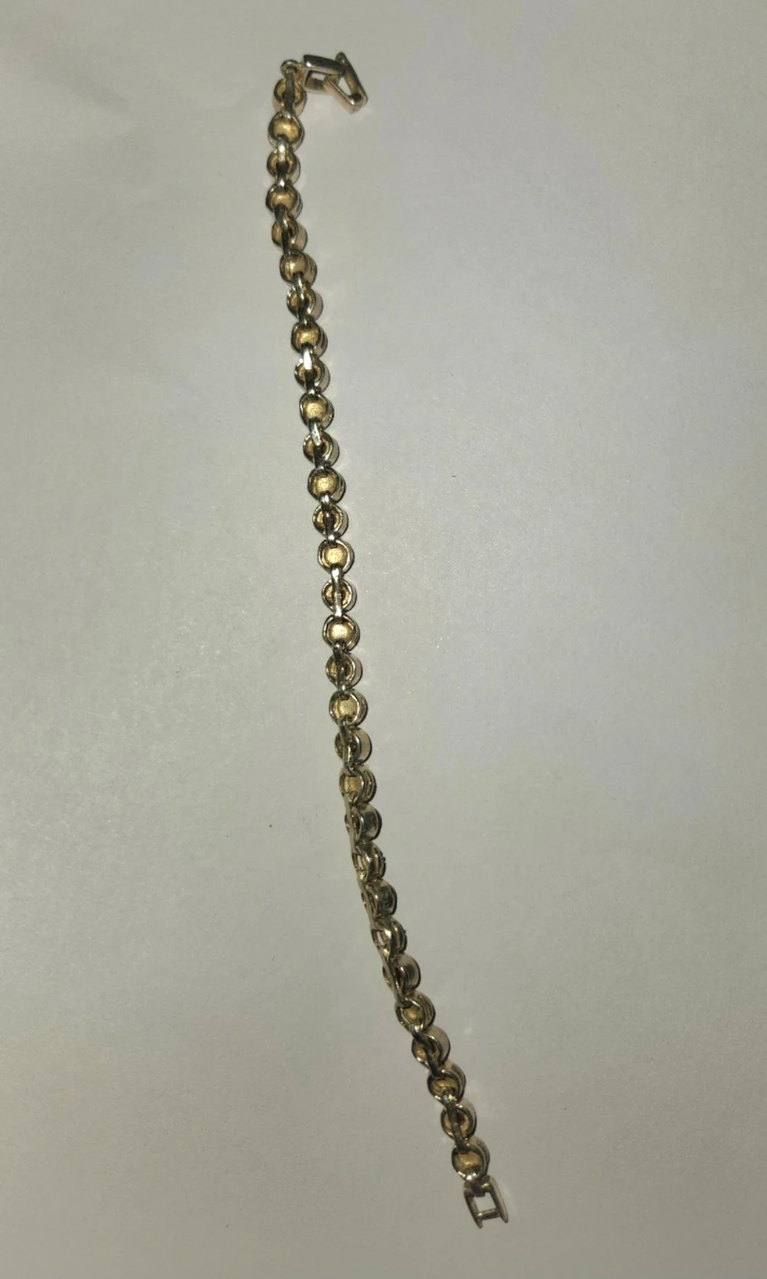 Beautiful Vintage 925 Silver Bracelet – Red Stones, 7” - photo 4