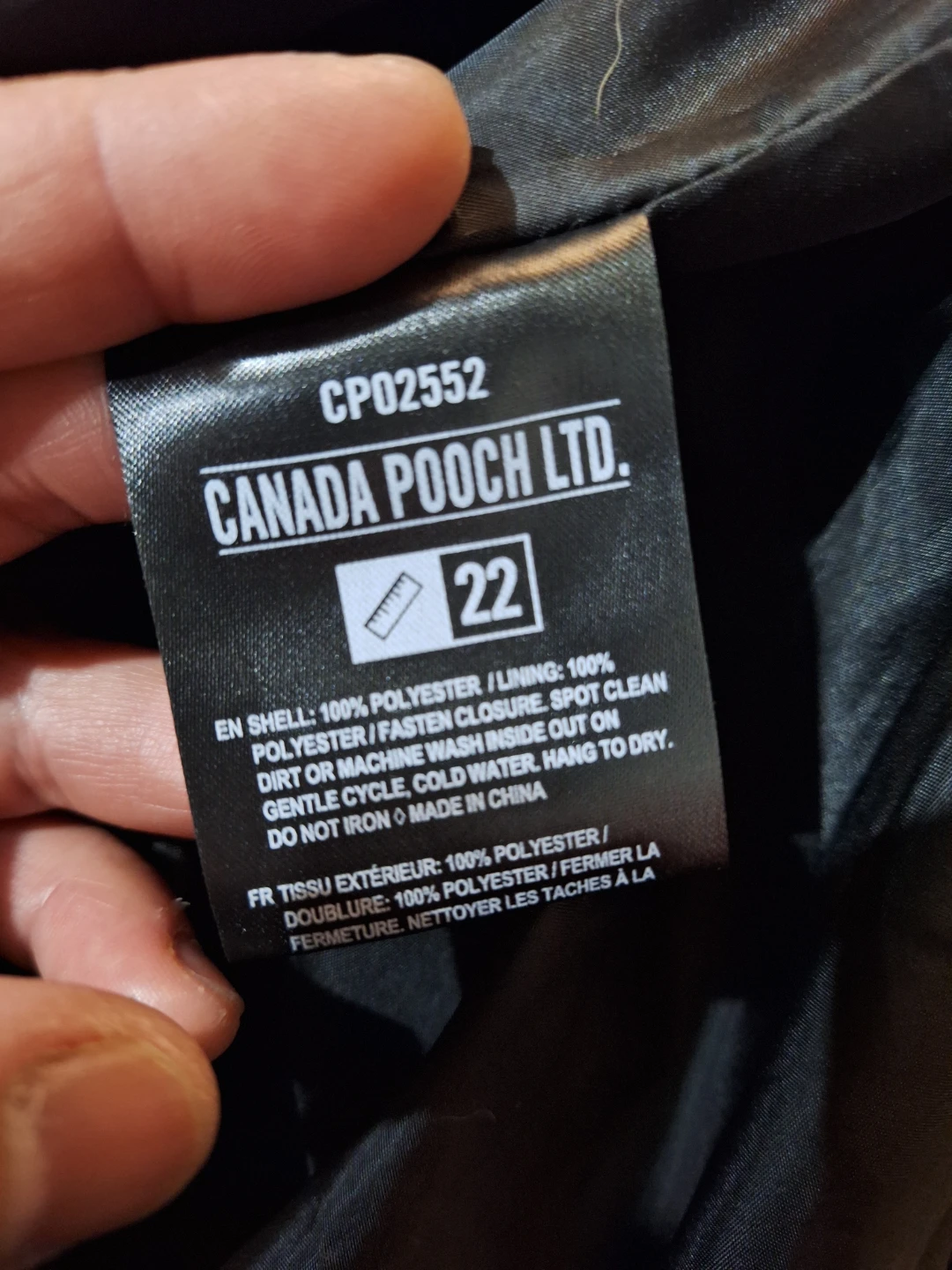 Canada Pooch snow suit size 22
