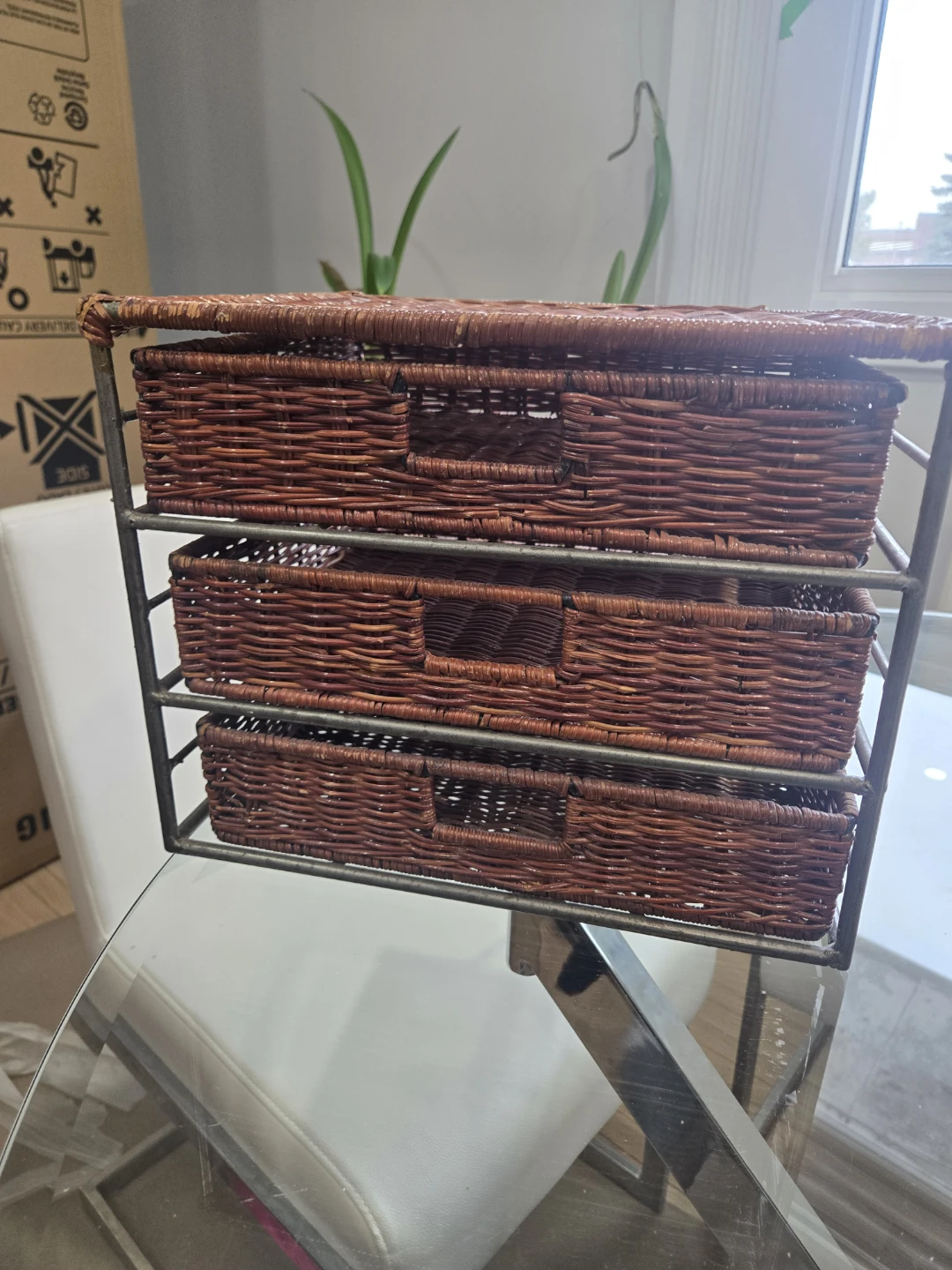 Wicker 3-Tier Storage Organizer