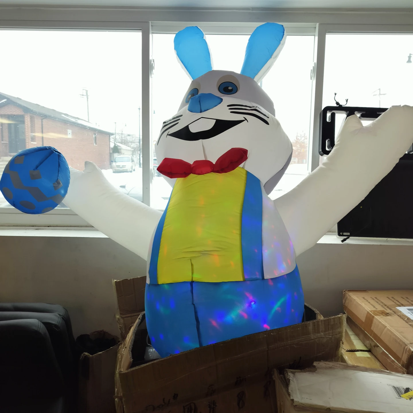 Inflatable Easter Bunny Decoration (3 Bunnies) OBO