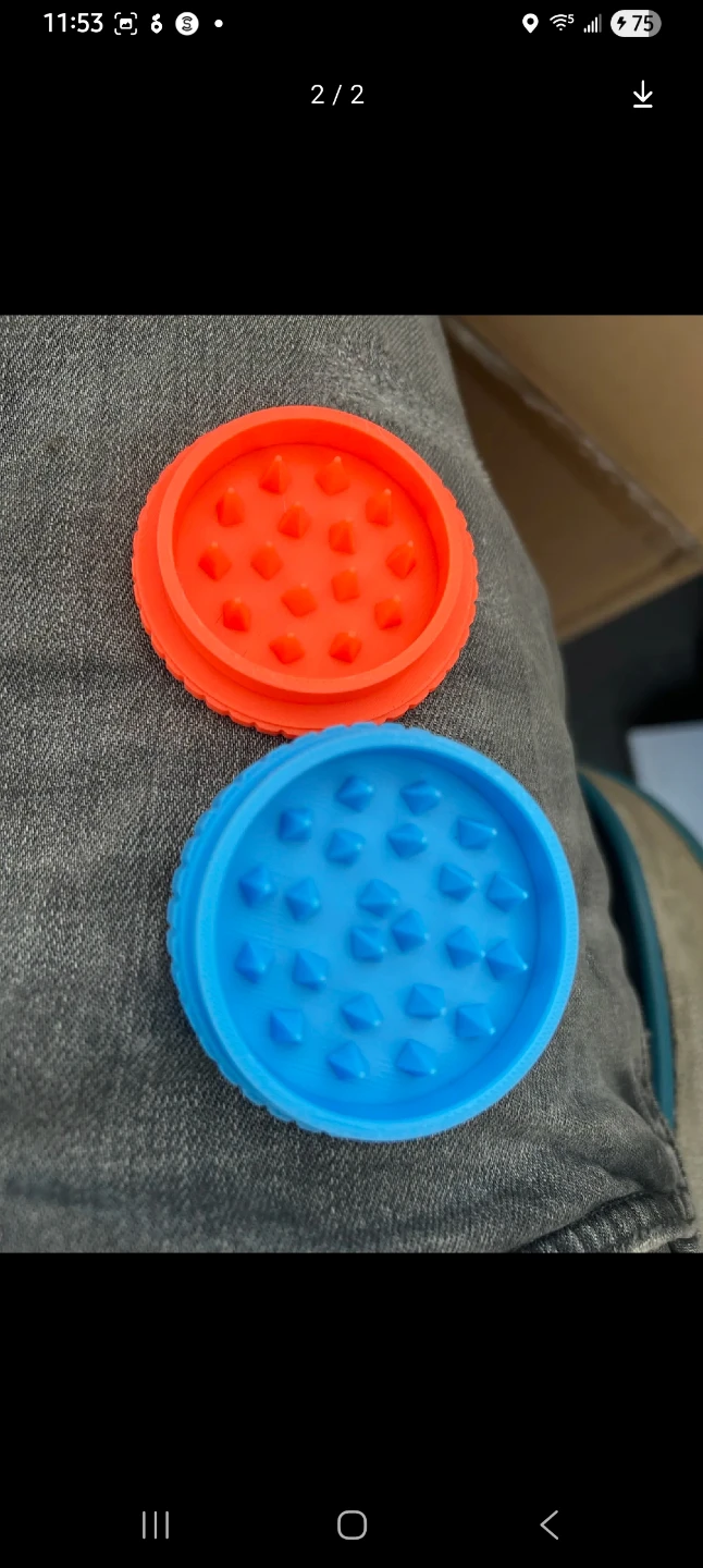 Orange and Blue Herb Grinders (Set of 2) - photo 2