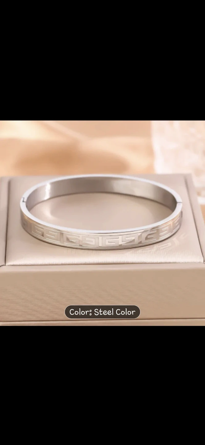 ZHIRUI STAR 18K Gold Plated Stainless Steel Bangle Bracelet✨️ - photo 5