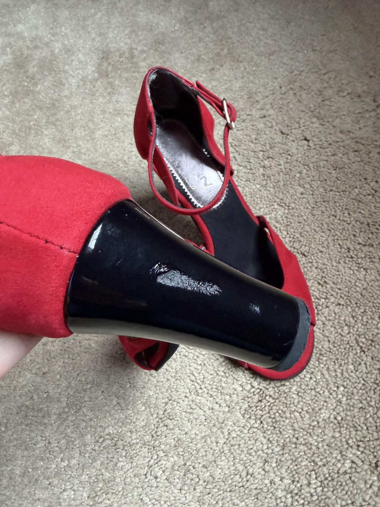 open-toe dance shoes